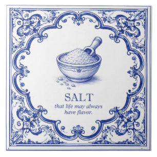Carreau Sel Cuisine Bénédiction Bleu Méditerranée