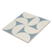 Carreau Semi-cercles bleu côtier géométrique moderne Carre (Côté)