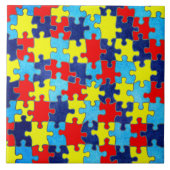 Carreau Sensibilisation sur l'autisme-Puzzle par Shirley T (Devant)