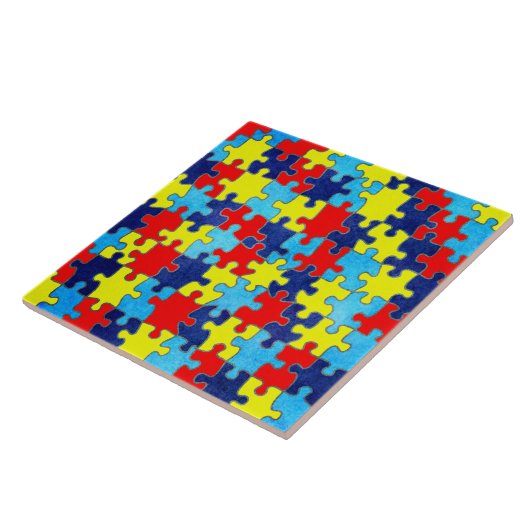 Carreau Sensibilisation sur l'autisme-Puzzle par Shirley T (Côté)