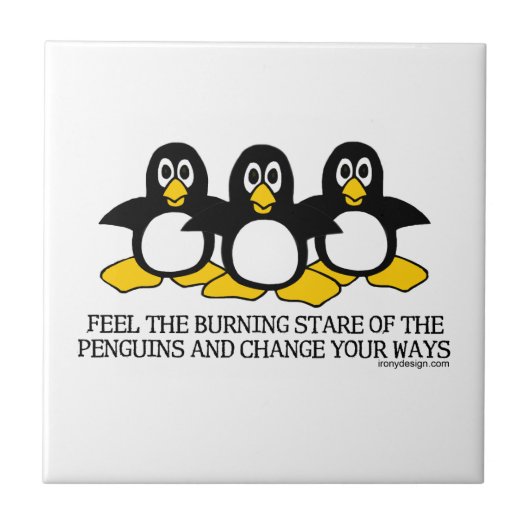 Carreau Sentez le regard fixe brûlant des pingouins (Devant)