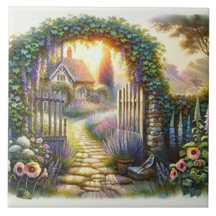 Carreau Sentier de jardin enchanté Cottagecore