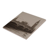 Carreau Sepia Big Ben Tower Palace de Westminster (Côté)