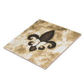 Carreau Sepia Butterfleur | Tan Butterfly on Fleur de Lis (Côté)