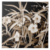 Carreau Sepia Tone Mexicaine Petunias (Devant)