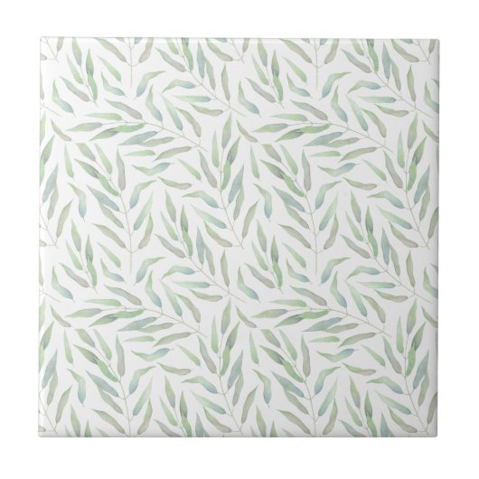 Carreau Serene Willow Feuilles Motif sans couture Carrelag (Devant)