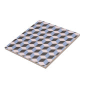 Carreau Sérénité et motif de cube en quartz rose 3D (Côté)