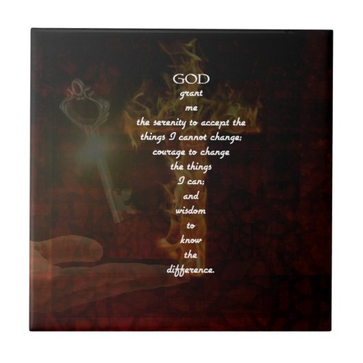 Carreau Serenity Prayer With Beautiful (Devant)