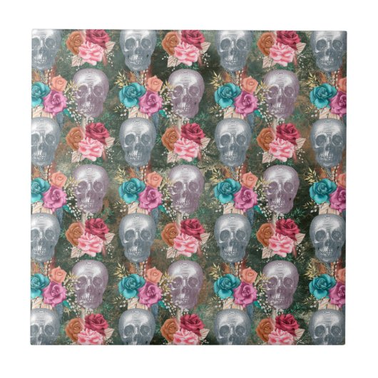 Carreau Série Boho Skull Design 10 (Devant)