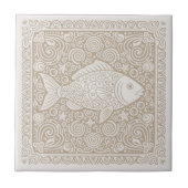 Carreau Série de vie côtière Poisson Sable D1208 (Devant)