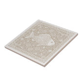 Carreau Série de vie côtière Poisson Sable D1208 (Côté)