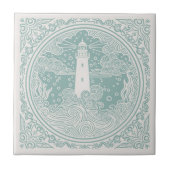 Carreau Série Vie Côtière Phare Teal D1208 (Devant)