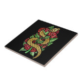 Carreau Serpent à fleurs (Côté)