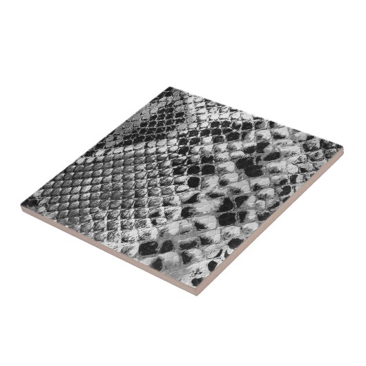 Carreau Serpent blanc noir (Côté)