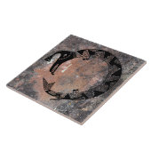 Carreau Serpent D'Eau Mimbres Poterie Design (Côté)