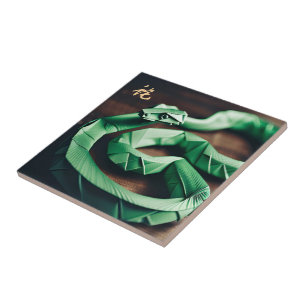 Carreau Serpent du Nouvel An chinois lunaire 2025 Annivers