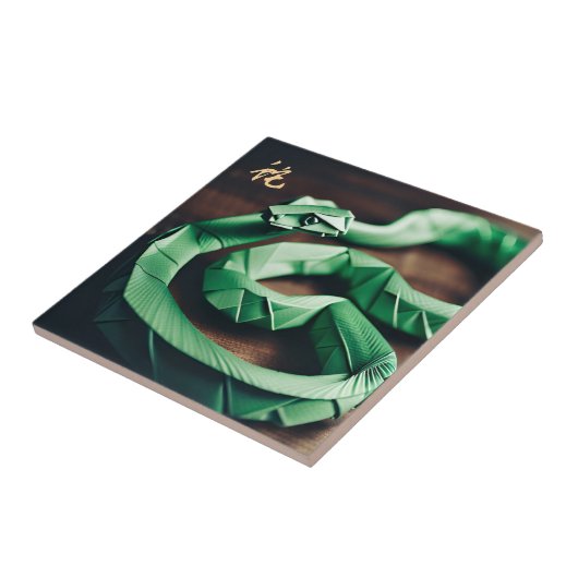 Carreau Serpent du Nouvel An chinois lunaire 2025 Annivers (Côté)