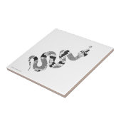 Carreau Serpent gris et silhouette gris clair (Côté)