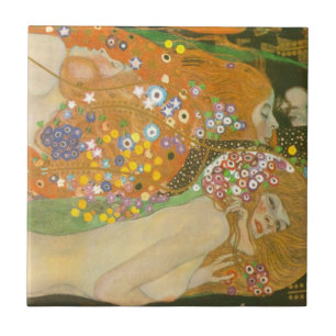 Carreau Serpents d'eau II par Gustav Klimt, Art Nouveau