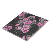 Carreau Serpents et roses roses (Côté)
