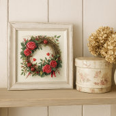 Carreau Serre romantique rose rose avec Coeurs rouges