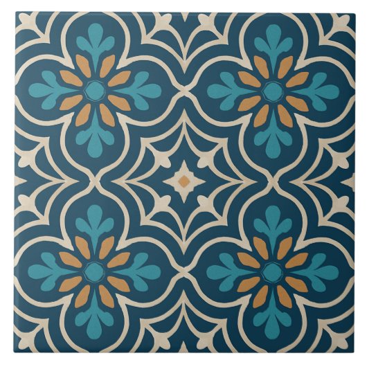 Carreau Seville Bloom – Moorish Floral Tile Pattern (Devant)