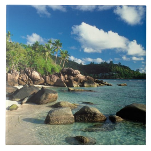 Carreau Seychelles, île de Mahe, plage d'Anse Royale. 3 (Devant)