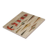 Carreau shabby chic burlap littorale seashell lighthouse (Côté)