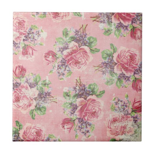 Carreau Shabby Chic Carrelage Floral (Devant)