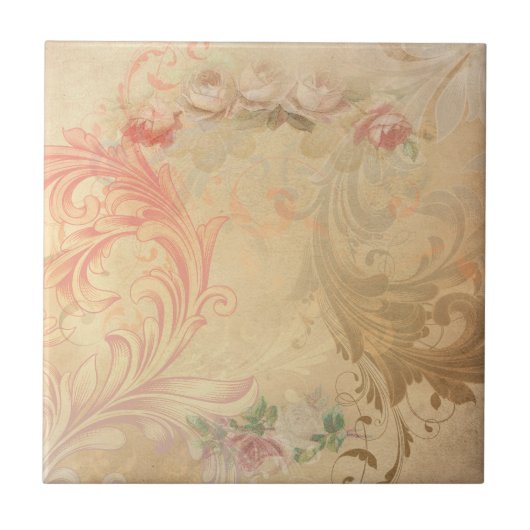 Carreau Shabby Chic Carrelage Floral (Devant)