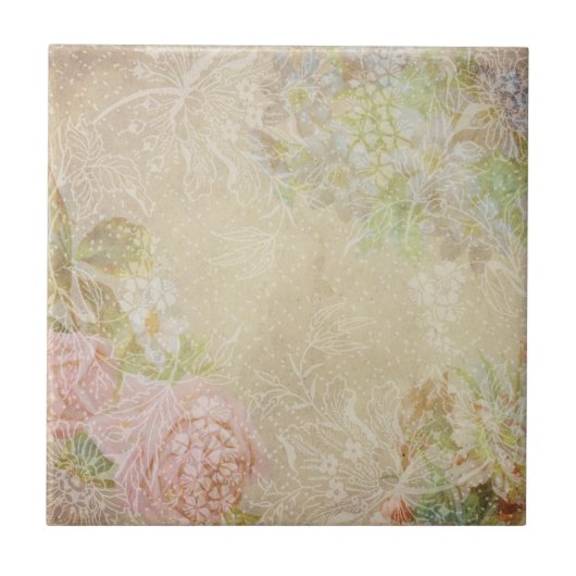 Carreau Shabby Chic Carrelage Floral (Devant)
