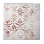 Carreau Shabby Chic Rose Gold Damask (Devant)