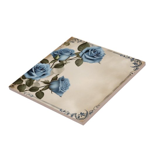 Carreau Shabby Rose bleu (Côté)