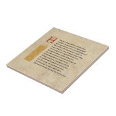 Carreau Shakespeare Sonnet 97 (XCVII) sur Parchemin (Côté)