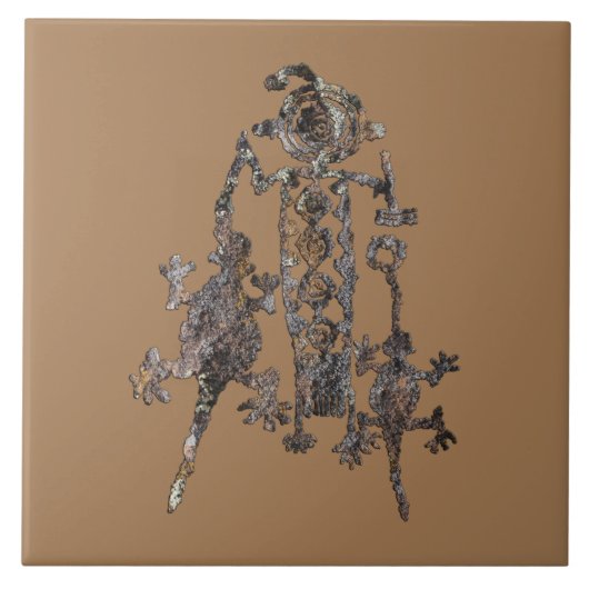 Carreau Shaman Petroglyph Coso Range, Californie (Devant)