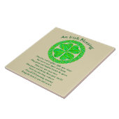 Carreau Shamrock irlandais de Celtic de bénédiction (Côté)