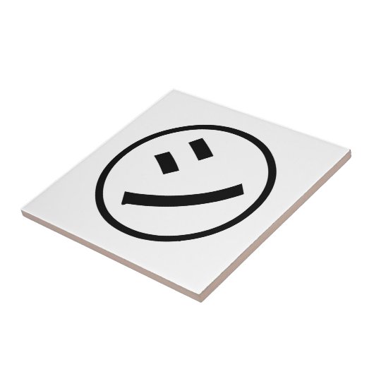 Carreau ㋛ Shi Kana Katakana Smiling Emoji / Emoticon (Côté)