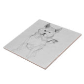 Carreau Shiba Inu Peinture originale 4 Chien Année 2018 Ca (Côté)