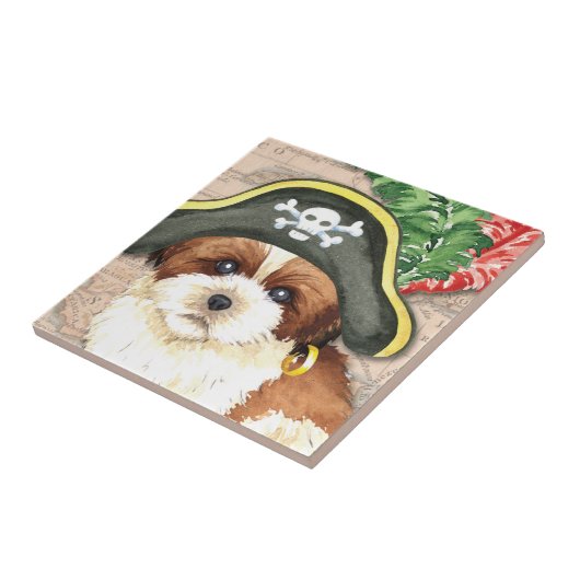 Carreau Shih Tzu Pirate (Côté)
