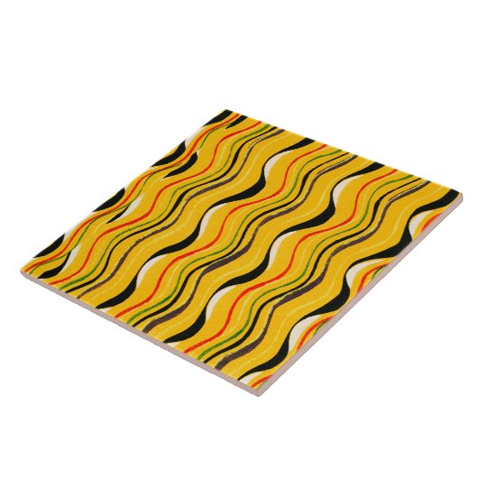 Carreau Shima-Shima, motif coloré, (Côté)