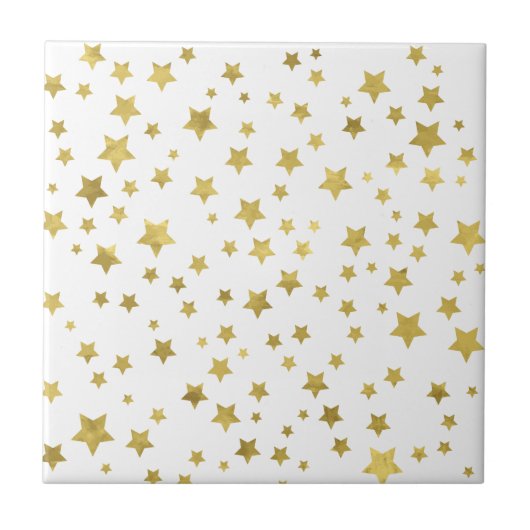 Carreau Shimmery Goldstars Golden Star Motif (Devant)