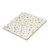 Carreau Shimmery Goldstars Golden Star Motif (Côté)