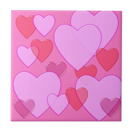 Carreau Shining heart Valentine background rose (Devant)