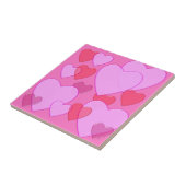Carreau Shining heart Valentine background rose (Côté)