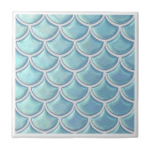 Carreau Shiny Fish Scale Pattern Sky Blue ID1199 (Devant)