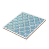 Carreau Shiny Fish Scale Pattern Sky Blue ID1199 (Côté)