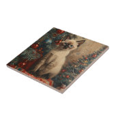 Carreau Siamese Kitten Noël Chat Vintage (Côté)