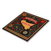 Carreau Sicilia Sicilian Design Tile (customize with name) (Côté)
