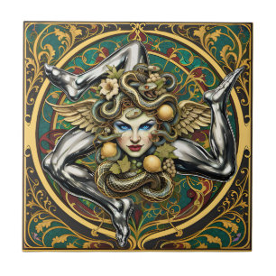 Carreau Sicilia Trinacria design sicilien