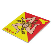 Carreau Sicilia Trinacria Sicilienne Drapeau (Côté)